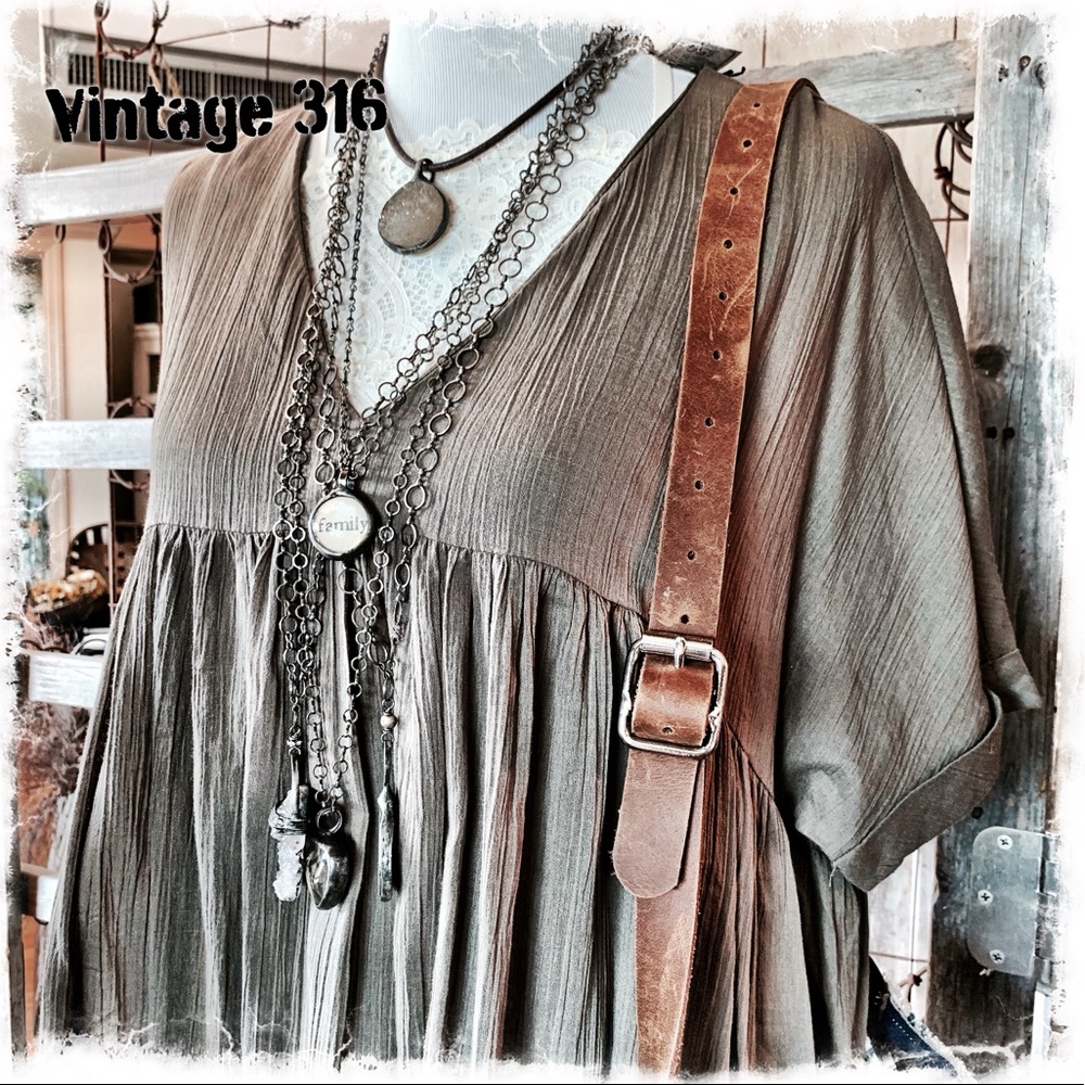 Last One - Olive Baby Doll Tunic - Picture 8 of 8